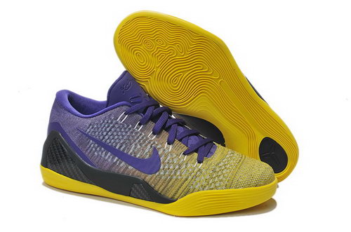 Mens Nike Kobe Ix Elite Low Purple Yellow Black Discount